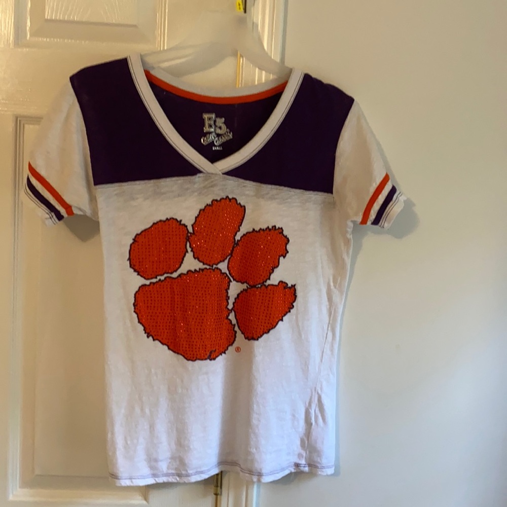 Clemson college classics Tee with bling S